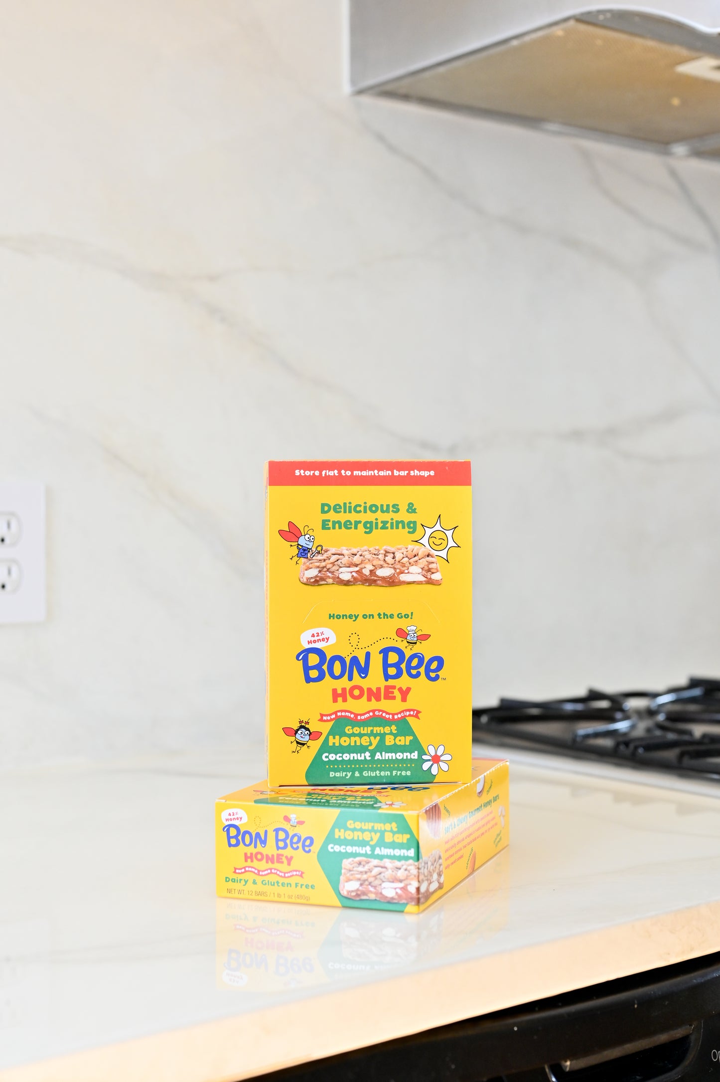 12 pack - Coconut Almond - Bon Bee Gourmet Honey Bars