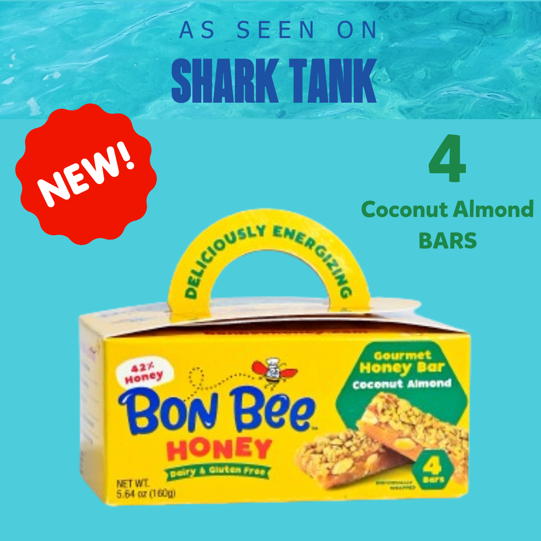 🎁 NEW 4-PACK! Bon Bee Gourmet Honey Bars - Coconut Almond (100% off)