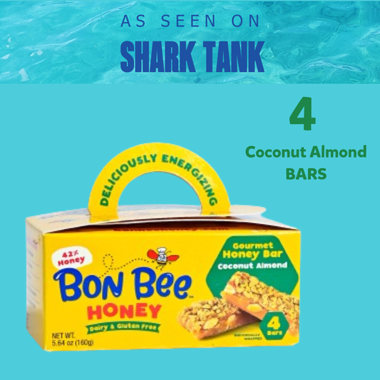 4 pack - Coconut Almond - Bon Bee Gourmet Honey Bars