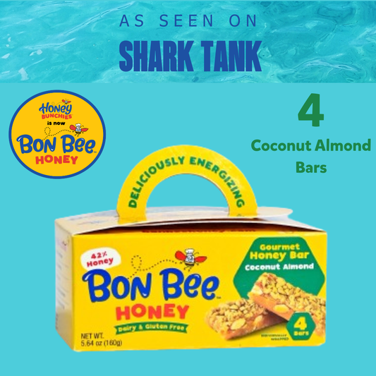 4 pack - Coconut Almond - Bon Bee Gourmet Honey Bars