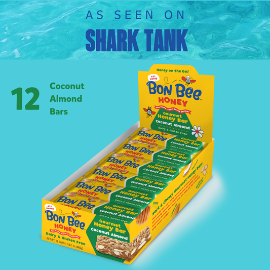 12 pack - Coconut Almond - Bon Bee Gourmet Honey Bars