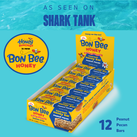 12 pack - Peanut Pecan - Bon Bee Gourmet Honey Bars