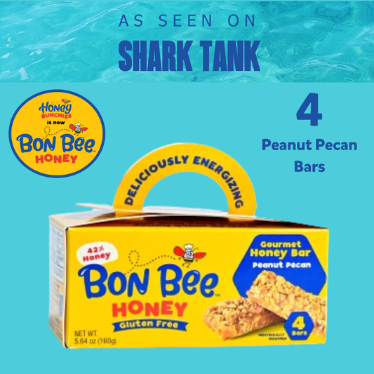 4 Pack - Peanut Pecan - Bon Bee Gourmet Honey Bars